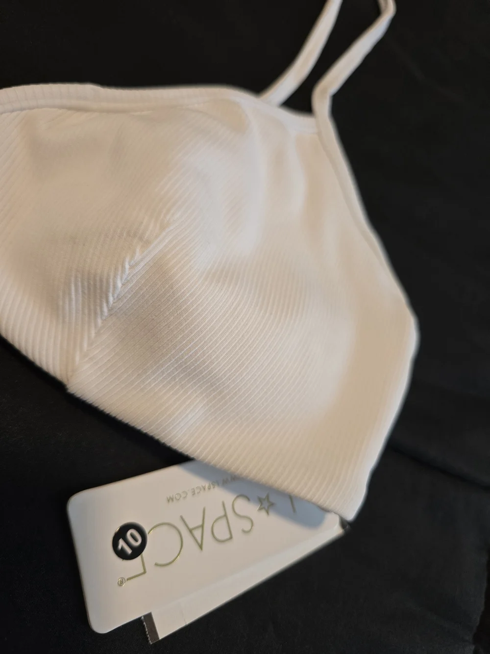 L*Space Womens Bikini Helena Top Swimwear White NWT Size Large‎